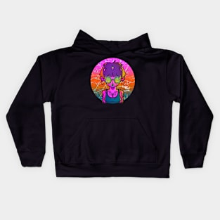 Acid Pink girl Kids Hoodie